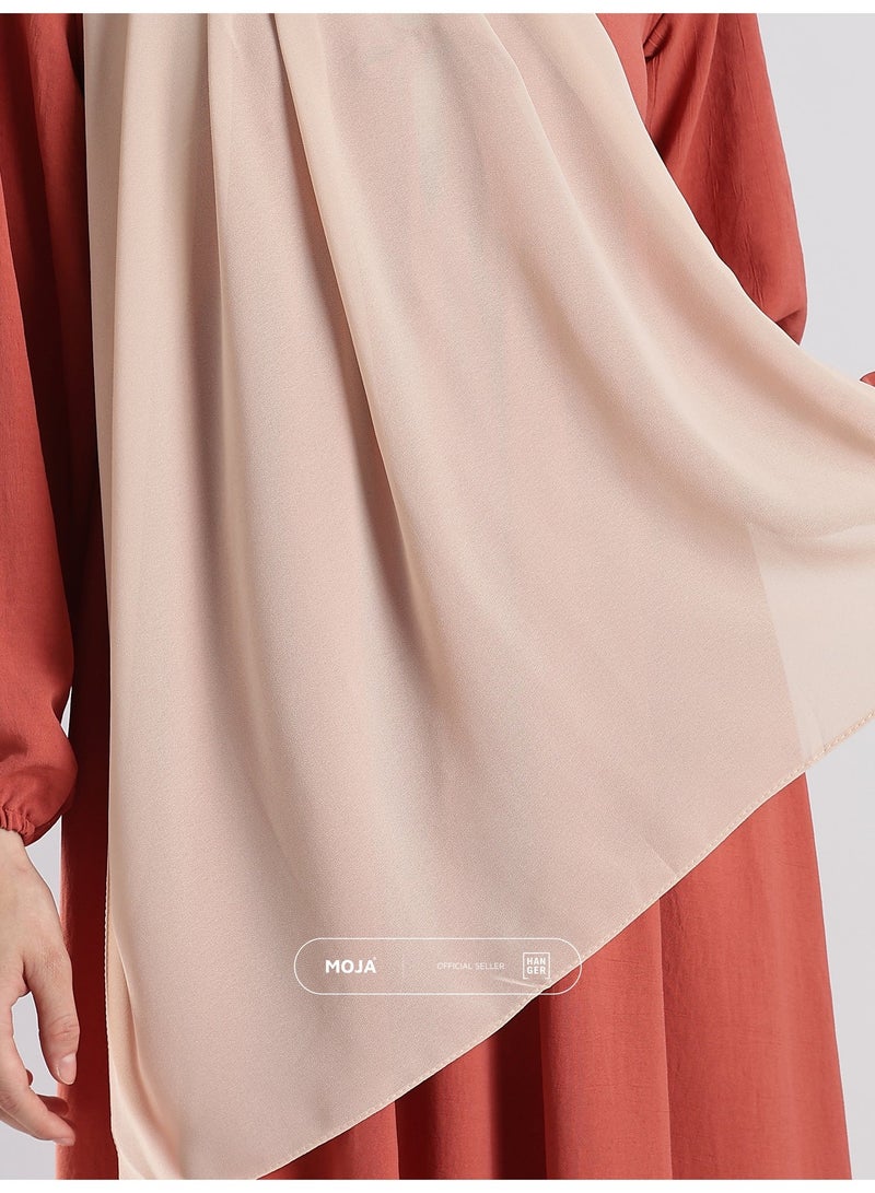 Moja Premium Georgette Hijab Beige Skin - Image 2