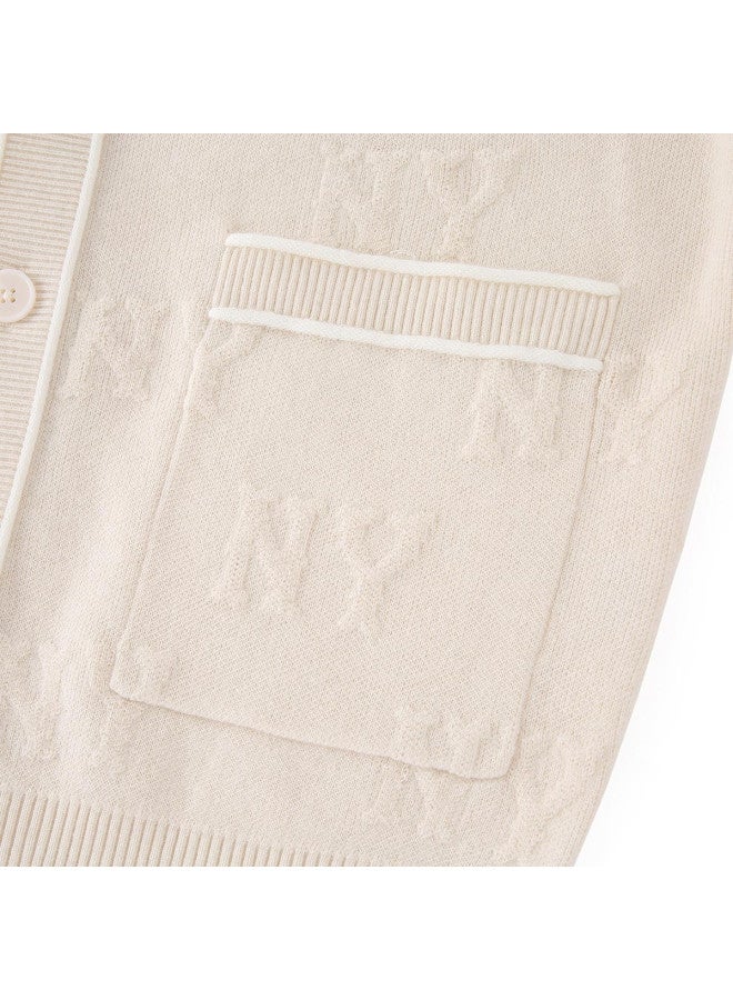 MLB Men'S And Women'S Couple Fashion Embroidered Jacquard Knit Cardigan 25 Autumn Season Kcm02 - Image 3