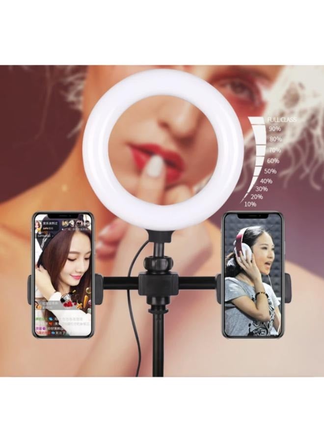 إيزي لايف الهاتف المحمول لايف Selfie حلقة أضواء رفع حامل هاتف محمول ومضات خارجية 6 بوصة LED المزدوج المشبك ملء الضوء - Image 5