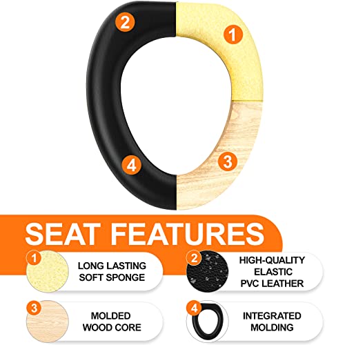 BLIKA Portable Toilet for Camping, 350LBS Stainless Steel Foldable Camp Travel Toilet with Soft Seat for Adults, Portable Potty for Camping, RV Travel, Road Trips - Image 2