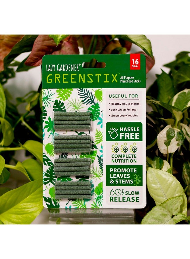 Lazy Gardener سماد النباتات Lazy Gardener greenstix | أعواد سماد عضوي للحديقة المنزلية | أفضل سماد لجميع النباتات (عبوة من 16)  - Image 5