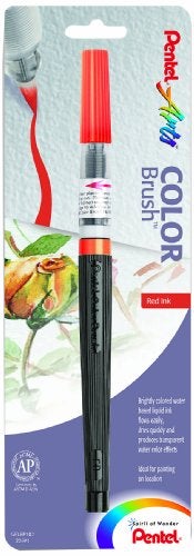 Pentel Arts Color Brush, Red, 1-Pack (GFLBP102) - Image 1