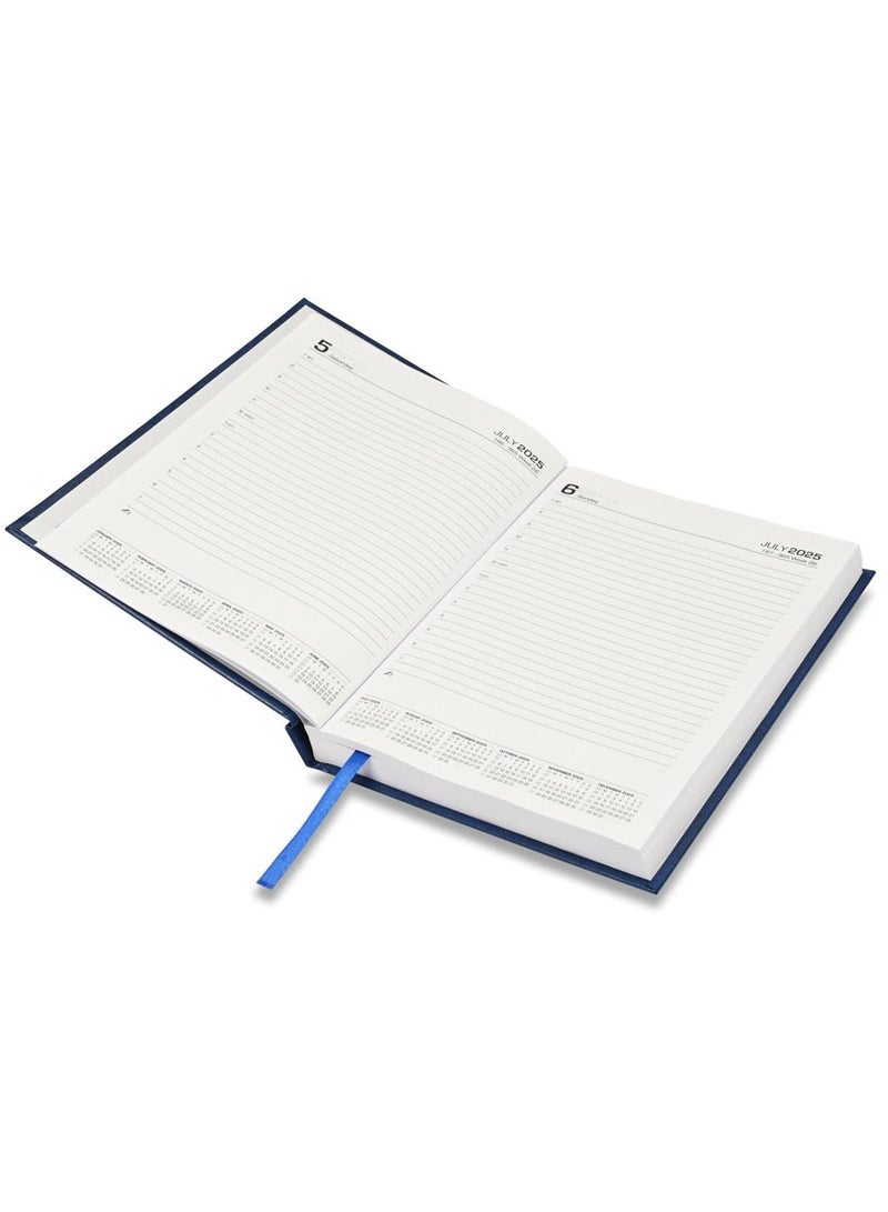 FIS FIS 2025-2026 ACADEMIC DIARY, A5 Size(148x210mm) with Hard Cover Vinyl Materials, English, 60gsm White Paper, Blue Color-FSDI15E2526BL  - Image 3