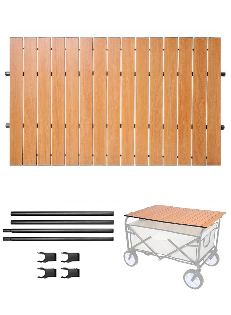 RENOVO Garden Cart Folding Trolley - Practical Trolley for Transporting Items and Materials Outdoors with Cover to Convert It into a Table  - Image 4