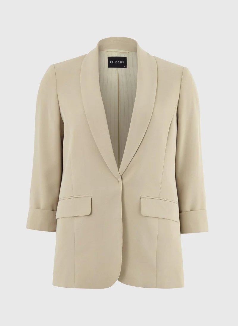 Matalan Et Vous Camel Turn Back Blazer