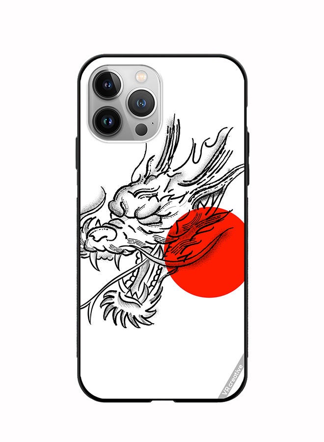 VR CREATIVE غطاء حماية لهاتف آبل آيفون 11 برو ماكس بتصميم التنين الأحمر متعدد الألوان - Image 1