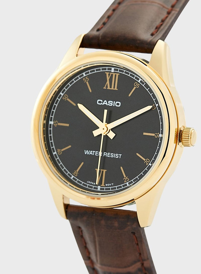 CASIO Leather Strap Analog Watch - Image 2