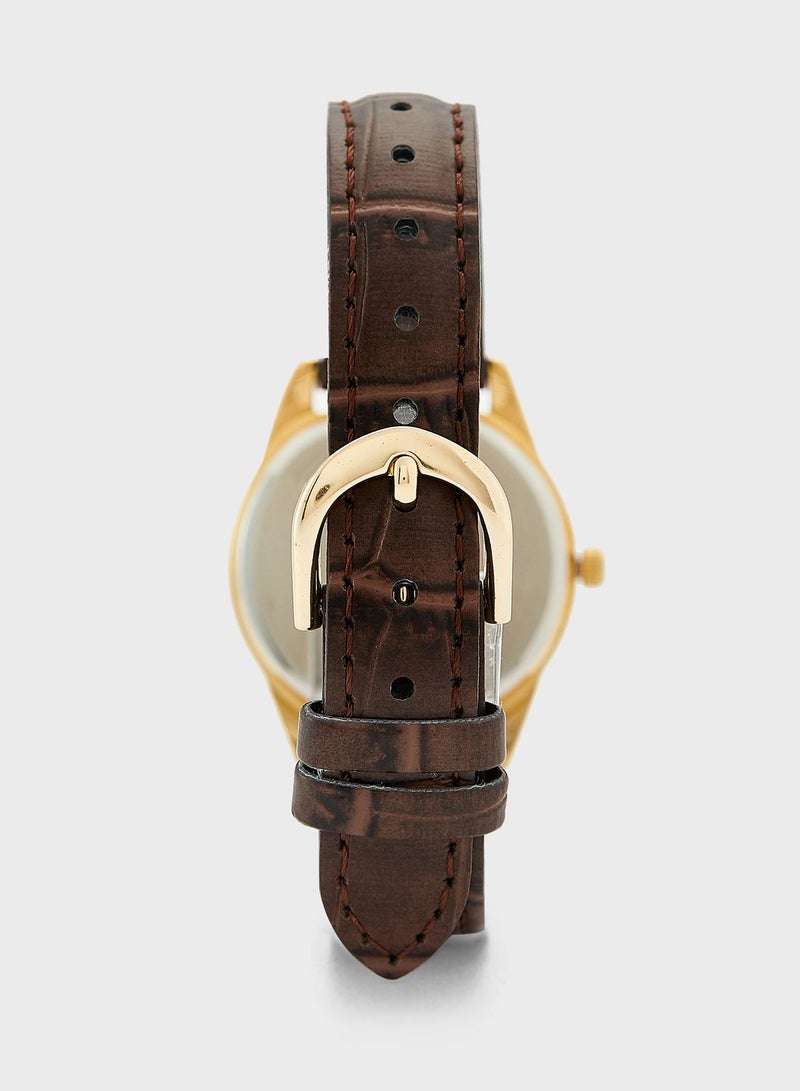 CASIO Leather Strap Analog Watch - Image 3