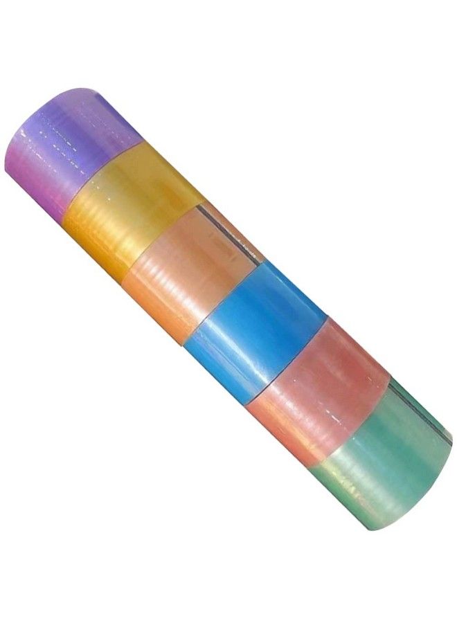 Toyvian 6 Rolls Of Sticky Ball Tape Candy Color Decompression Sticky Ball Glue Toy Adhesive Tape For Kids Adults Diy Rainbow Ball Toy - Image 2