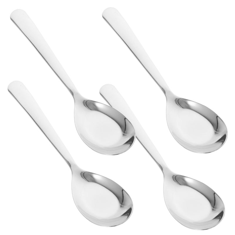 Stainless Steel Soup Spoons Set Of 4 Flat Bottom Design Size 15 20X4 50X4 00CM - Image 2