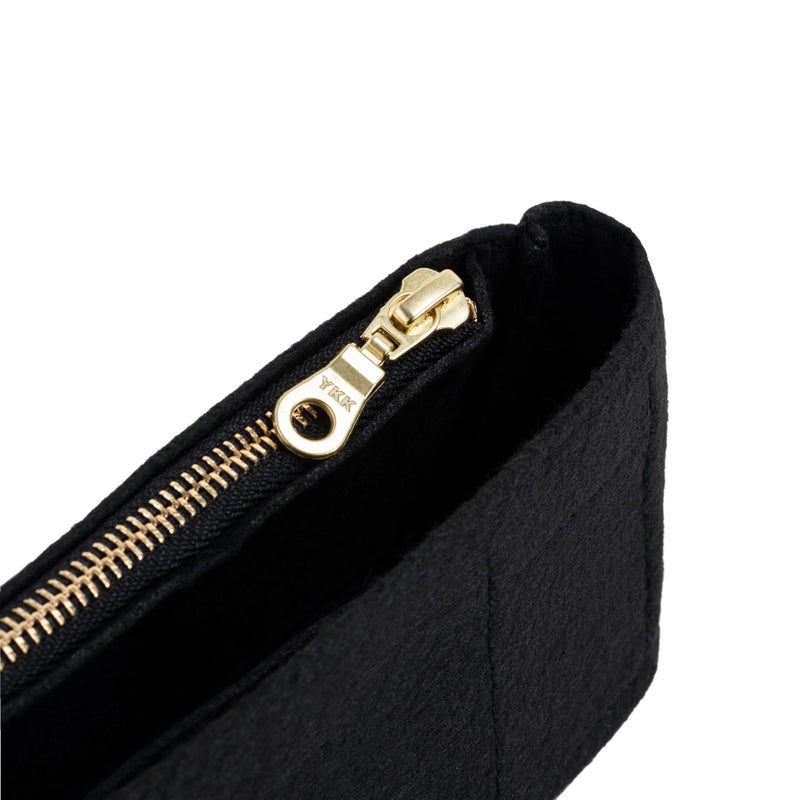 ATSEKTZ Mini Purse Organizer Insert for Longchamp Le Pliage Small Tote â€“ Felt Inner Bag Liner with Zipper Pocket, Lightweight Storage for Mini Handbags, Black - Image 4