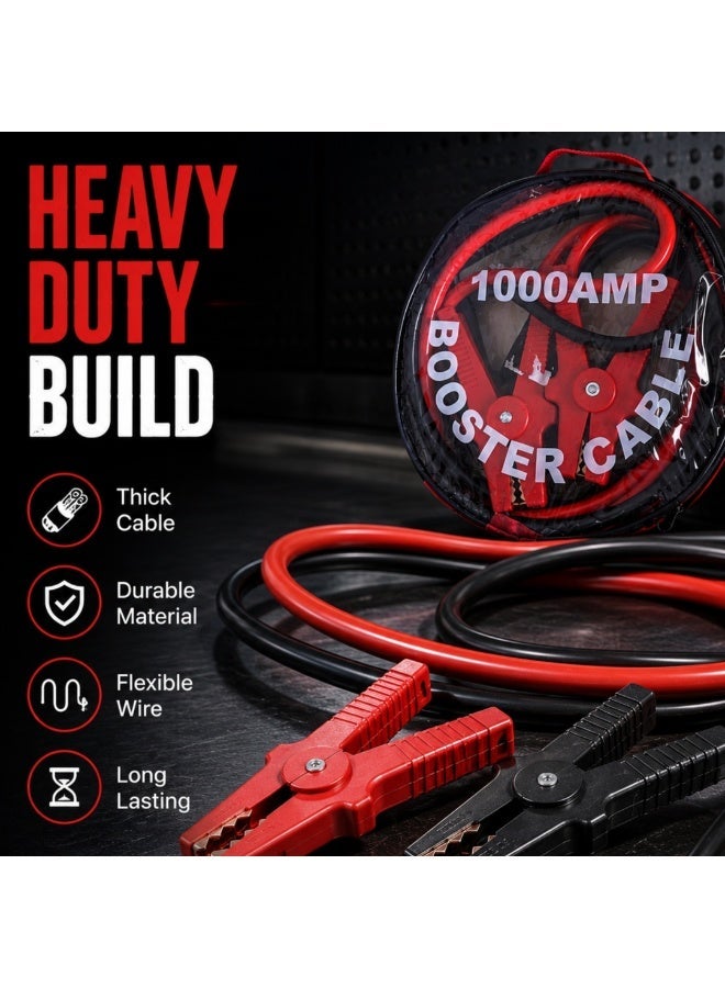 1000AMP Jumper Cable for Car Battery Emergency Start Kit with Carrying Bag Heavy Duty Booster Cable - Image 5