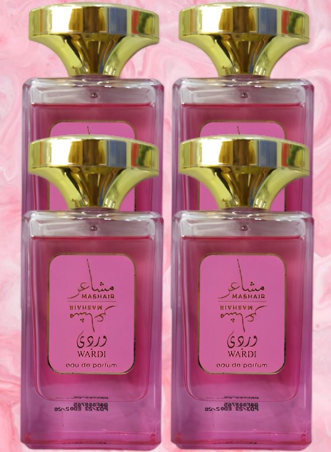 فاان 4 قطع عطر مشاعر وردي 100 مل - Image 1