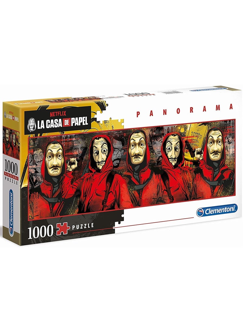 Clementoni Puzzle Panorama La Casa De Papel 1000-Pieces | Jigsaw Puzzle | Puzzle for Adults | Challenging Puzzle | Perfect for Stress Reliever and Puzzle Lovers - Image 2
