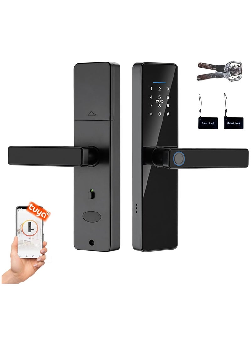Smart Lock,Keyless Entry Door Bluetooth Lock,Fingerprint Door Lock,WiFi Electronic Digital Door Lock with Keypad,Free APP,Auto Lock,Password,IC Card for Home Office Apartment