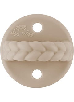 Itzy Ritzy Itzy Ritzy Sweetie Soother Silicone Orthodontic Pacifiers with Collapsible Handle & Two Air Holes for Added Safety, Set of 2 in Buttercream & Toast, for Ages 0-6 Months  - Image 5