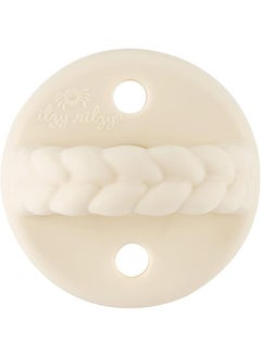 Itzy Ritzy Itzy Ritzy Sweetie Soother Silicone Orthodontic Pacifiers with Collapsible Handle & Two Air Holes for Added Safety, Set of 2 in Buttercream & Toast, for Ages 0-6 Months  - Image 4