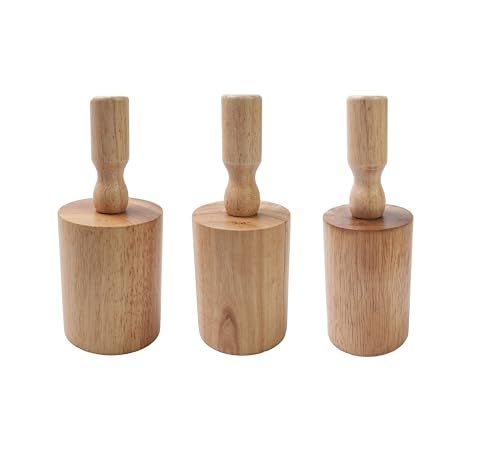 Lampstop Cup Pottery Molds Clay Tools 3.1" & 3.4" & 3.7" Set of 3 Wooden Pottery Tools for Creating Pottery Mug Vases (Style A) - Image 1