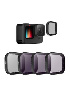 TELESIN 4-Pack Lens Filter CPL ND8 ND16 ND32 for GoPro HERO11 HERO10 HERO9