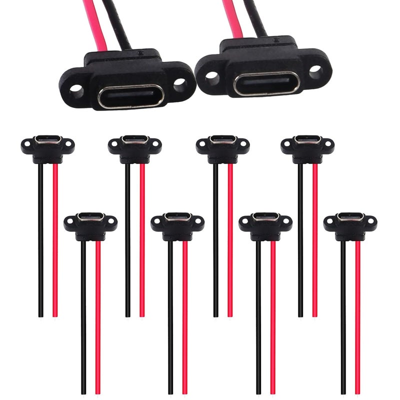 شوتاو 10 قطع موصل Type-C ثنائي السن SMD SMT مقبس أنثى USB C منفذ شحن بفتحة لولبية واجهة شحن كابل تمديد طاقة USB-C قابس إلى سنين للأعمال اليدوية - Image 1