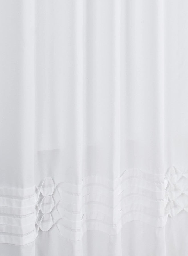 City Scene Triple Diamond Shower Curtain, 72" x 72", White - Image 3
