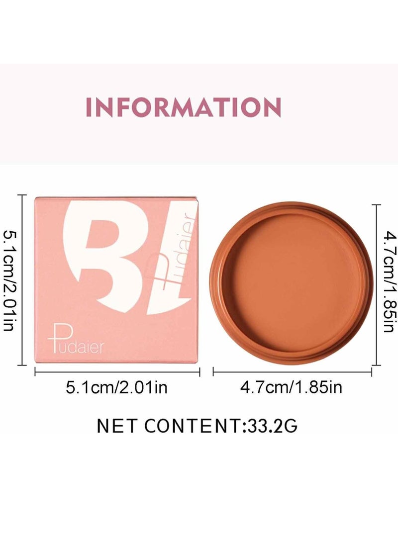 pudaier Blush Matte Face Blusher Long wearing Makeup Balm Waterproof Facial Nourishing Blush Cream Blush for Contours Cheeks Infused with Castor Oil and Vitamin E Ultra Pigmented Blush for Natural Glow 04  - Image 3