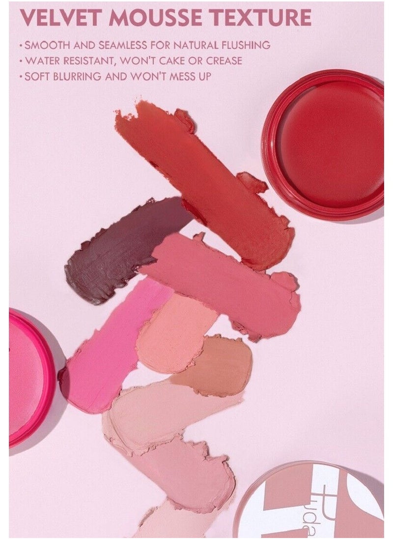 pudaier Blush Matte Face Blusher Long wearing Makeup Balm Waterproof Facial Nourishing Blush Cream Blush for Contours Cheeks Infused with Castor Oil and Vitamin E Ultra Pigmented Blush for Natural Glow 04  - Image 4