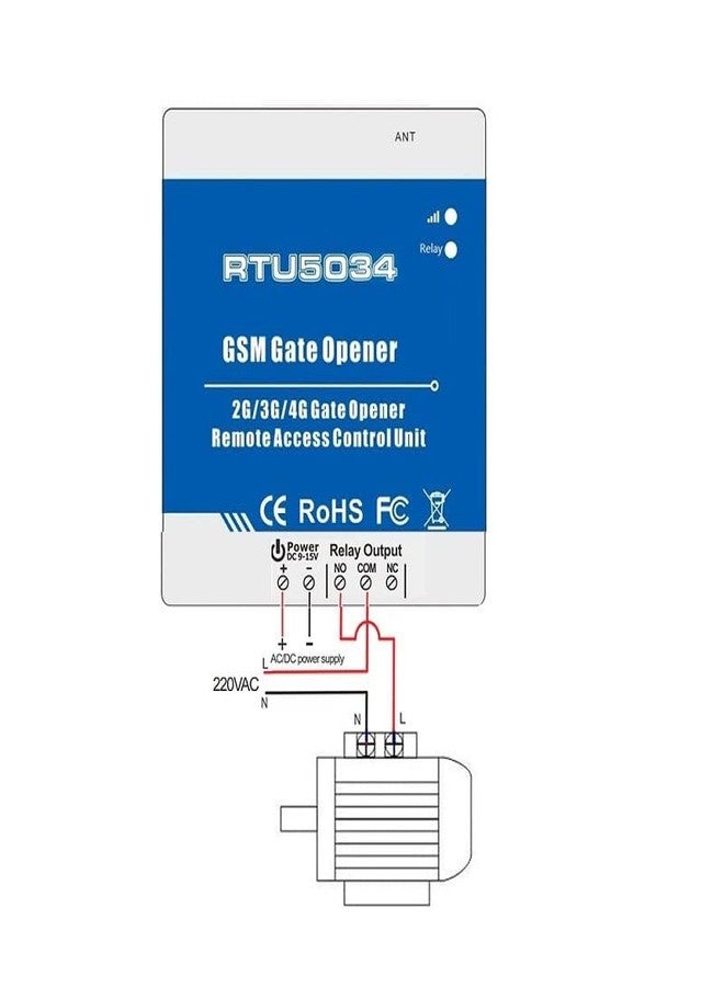 REES52 RTU5034 2G/3G/4G GSM Wireless Gate Opener Relay Switch Remote Control by Phone Call - Image 3