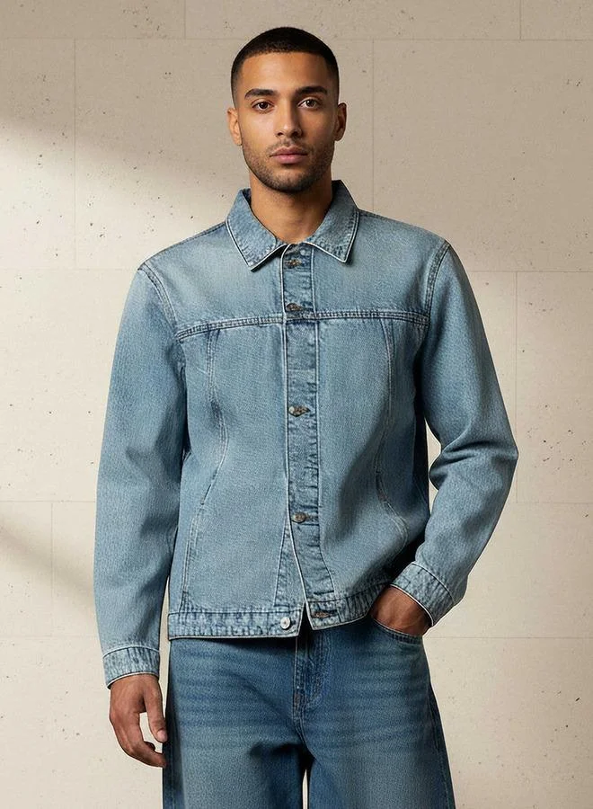 Lee Cooper Lee Cooper Men Regular Fit Denim Trucker Jacket