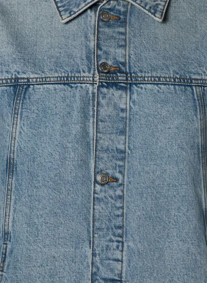 Lee Cooper  Lee Cooper Men Regular Fit Denim Trucker Jacket for Men | Best Price UAE