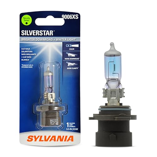 SYLVANIA - 9006XS SilverStar - High Performance Halogen Headlight Bulb, High Beam, Low Beam and Fog Replacement Bulb, Brighter Downroad with Whiter Light (Contains 1 Bulb) - Image 1