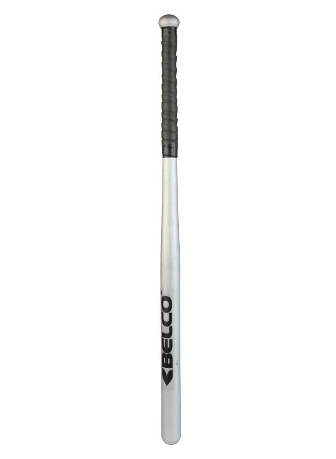 BELCO Wooden Baseball bat - Heavy Duty Solid Sports basebat | Ideal for self Defence | Made in India Wooden Finish Easy to Carry-Wood Base Ball bat (Silver) - Image 1