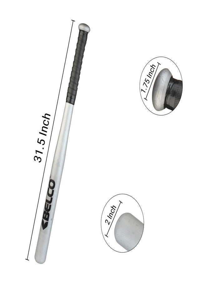 BELCO Wooden Baseball bat - Heavy Duty Solid Sports basebat | Ideal for self Defence | Made in India Wooden Finish Easy to Carry-Wood Base Ball bat (Silver) - Image 5