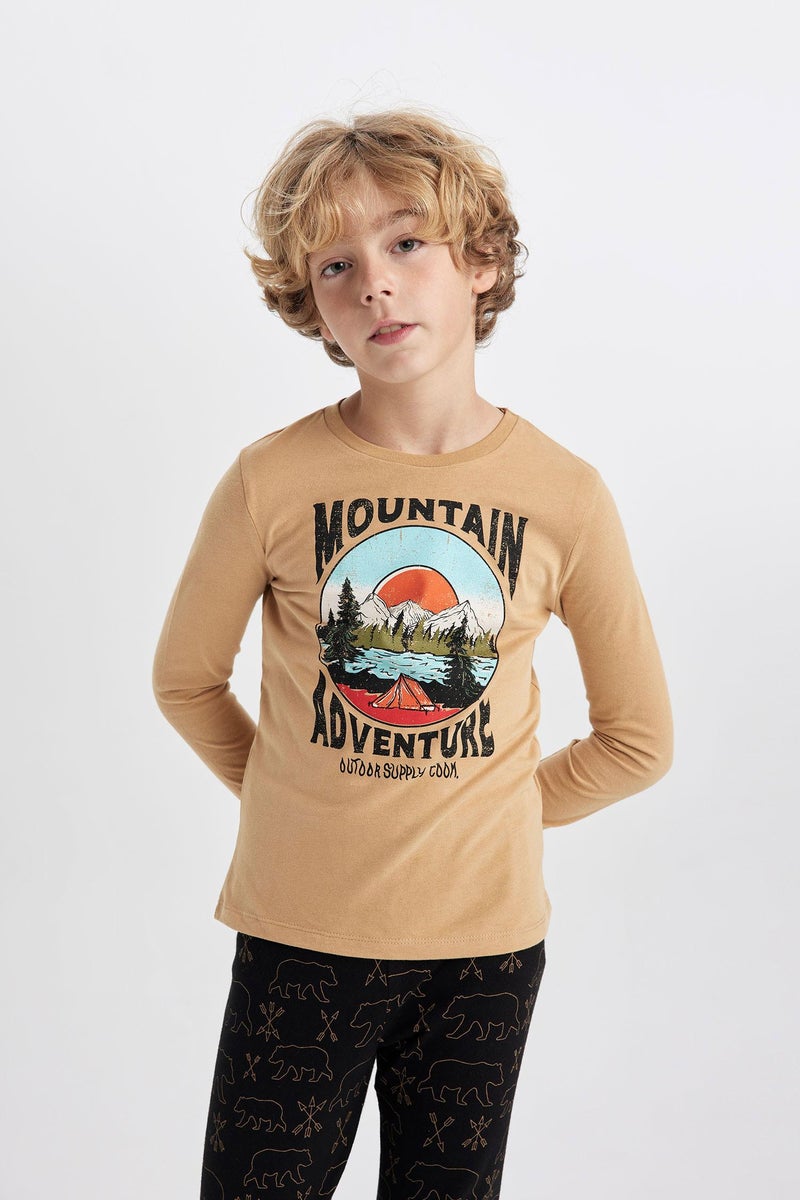 DeFacto Boy 2 piece Regular Fit Knitted Pyjamas  - Image 2