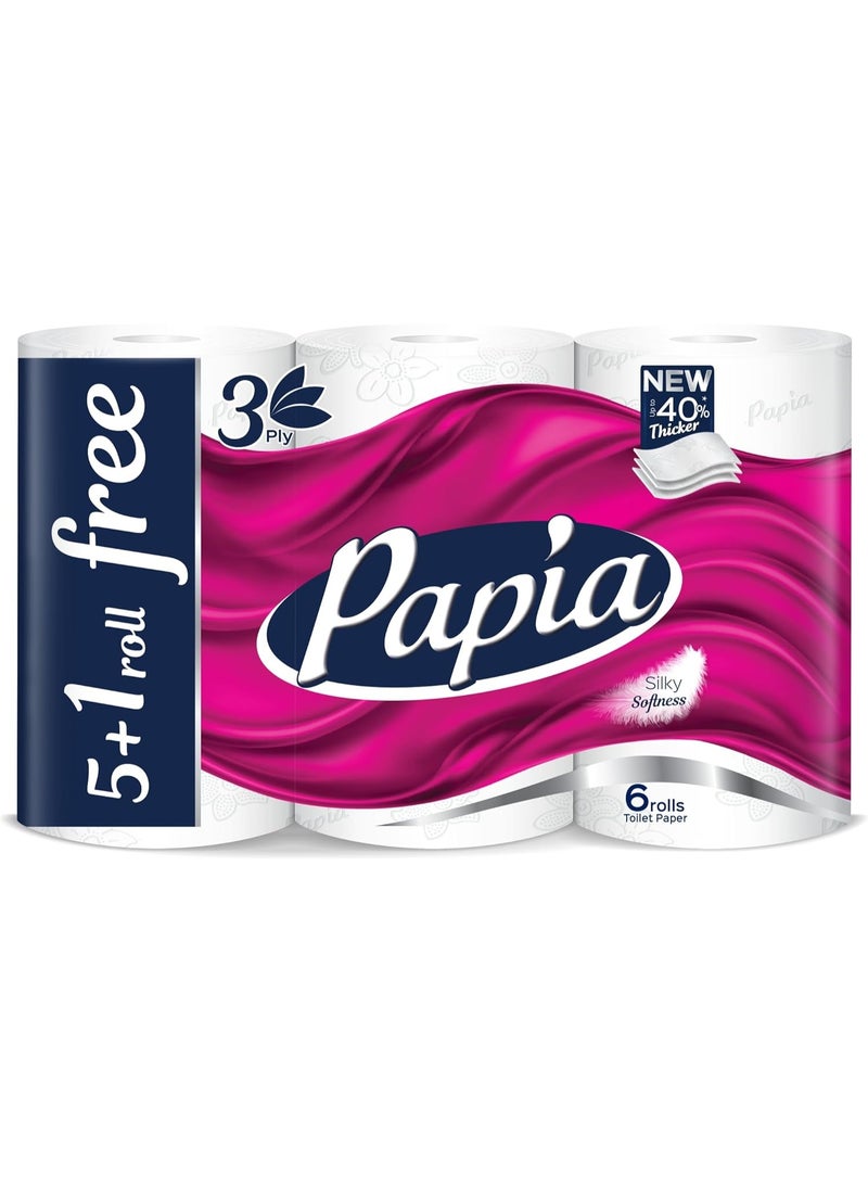 Toilet Rolls Compressed - 6 Roll 3 Ply White