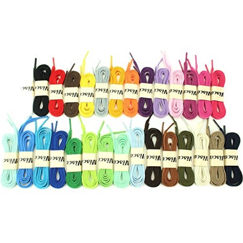 YFINE 55.12" Inch Multiple Solid Colors Flat Shoe Laces Shoelaces for Shoes(2 Pair) Dark Purple - Image 5