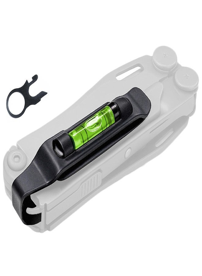 Galvanox Pocket Clip for Leatherman with Built-in Level and Quick Release Lanyard Ring, Fits Charge/Wave/Surge Multitool Models and more, Durable Carbon Steel (Black) - Image 1