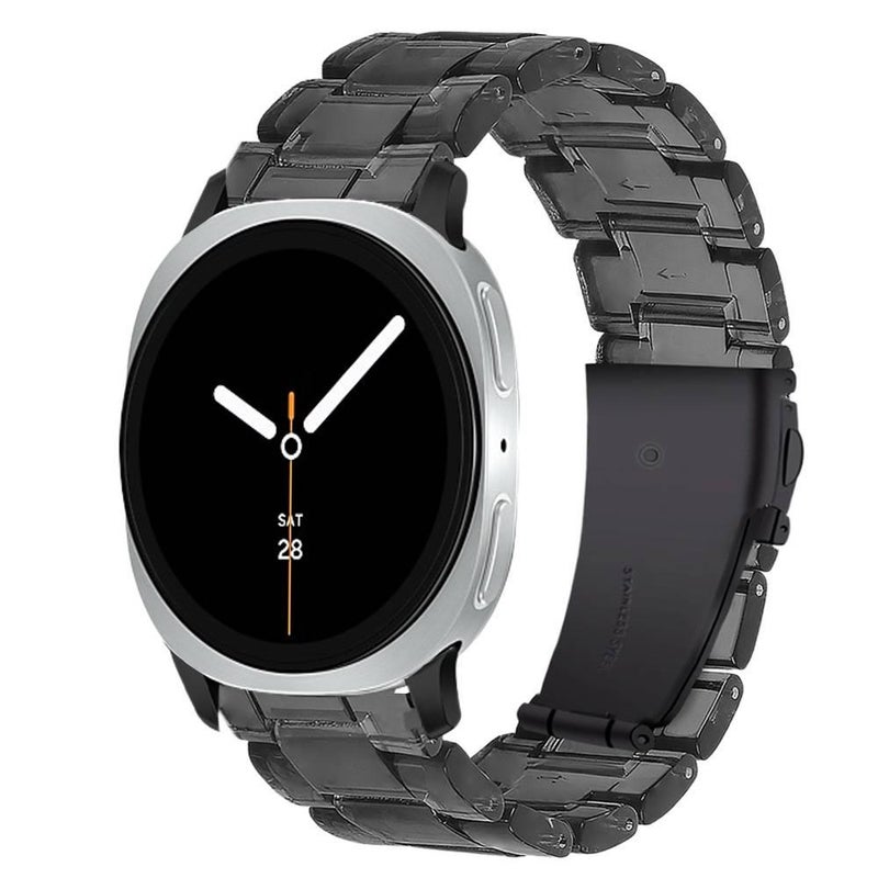 LL Clear Resin Bracelet Strap Smartwatch Band Compatible with Samsung Galaxy Watch 8 Classic with Adjustable Fit Replacement Strap for Daily Wear - Image 1