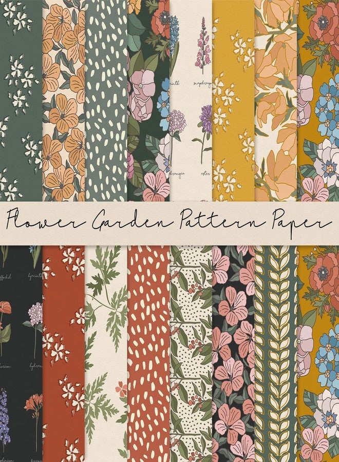 وولاين ورق Whaline بنمط حديقة الزهور، 30 ورقة، ورق خاص بتصميم زهور نباتية عتيقة، ورق مزدوج الجوانب للأعمال اليدوية، صناعة البطاقات، ألبومات الصور، ديكور المذكرات، 5.5 × 8.3 بوصة - Image 1