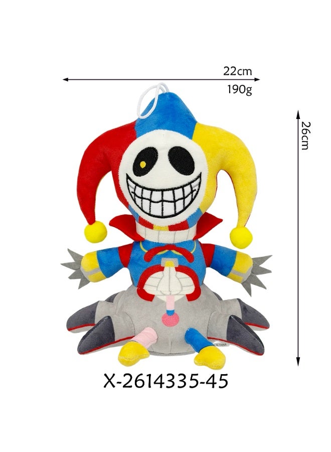 The Amazing Digital Circus Skeleton Jester Plush Toy, 26cm Mechanical Spider Stuffed Doll, Collectible Cartoon Figure, Soft Plushie for Kids, Birthday Gift for Boys Girls
