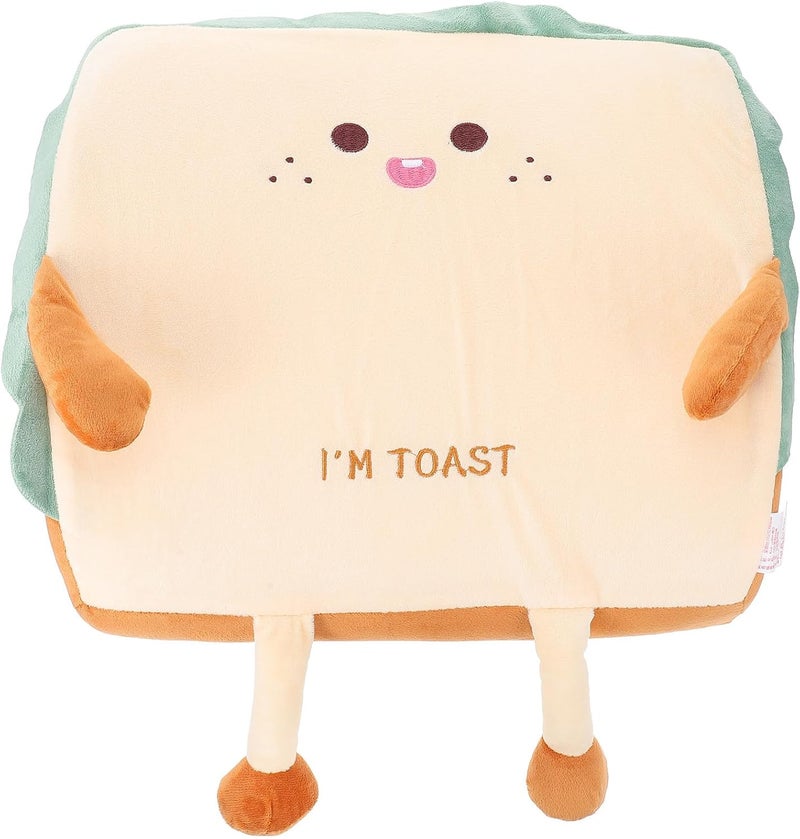 Global flexible sizing options SHINEOFI Memory Foam Toast-Shaped Throw Pillow Back Cushion, Soft Plush Home Sofa Cushion for Office Chair Support, Cute Decorative Seat Mat for Living Room Upgraded quality - Image 1