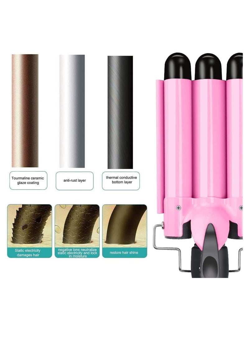 Generic - 3 Barrel Curling Iron hair waver 3 barrel Hair Waver Hair Curler 1 Inch Professional Salon Ceramic Curling Iron Egg Roll Hair Styling Tools Hair Styler Wand Curler Irons - Image 1