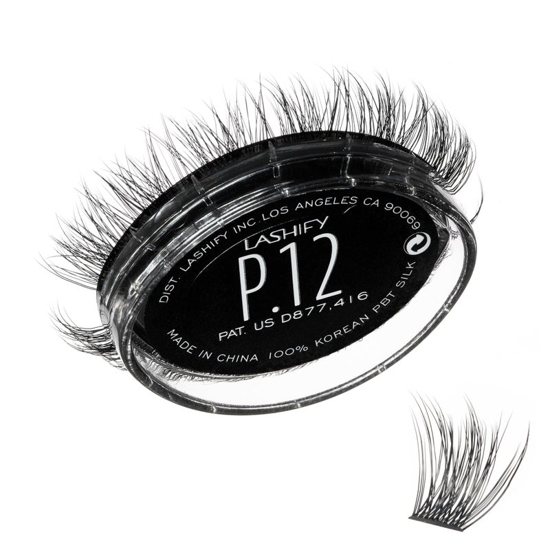Lashify Plushy 12mm Gossamer Lashes in Black, Easy DIY False Lashes for a Voluminous Yet Still Natural Look - Image 1