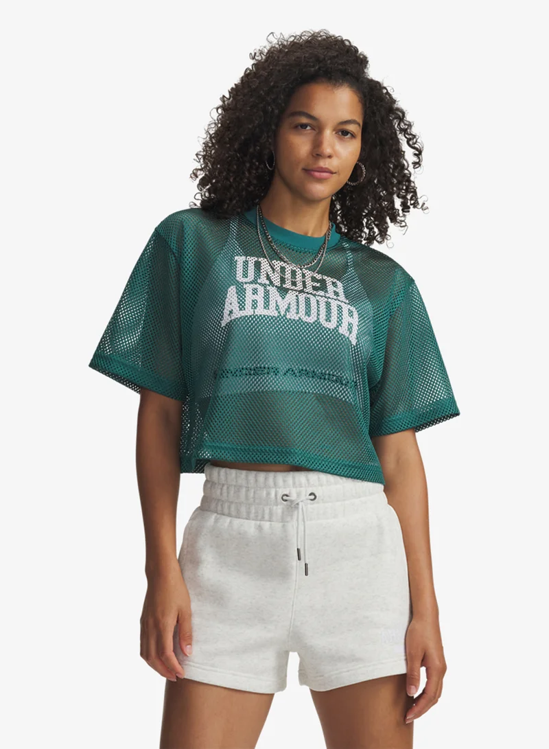 UNDER ARMOUR Football Mesh Cropped T-Shirt