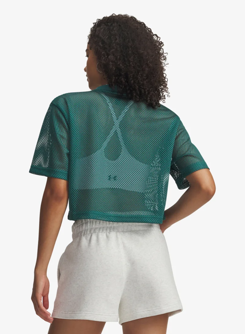 UNDER ARMOUR Football Mesh Cropped T-Shirt