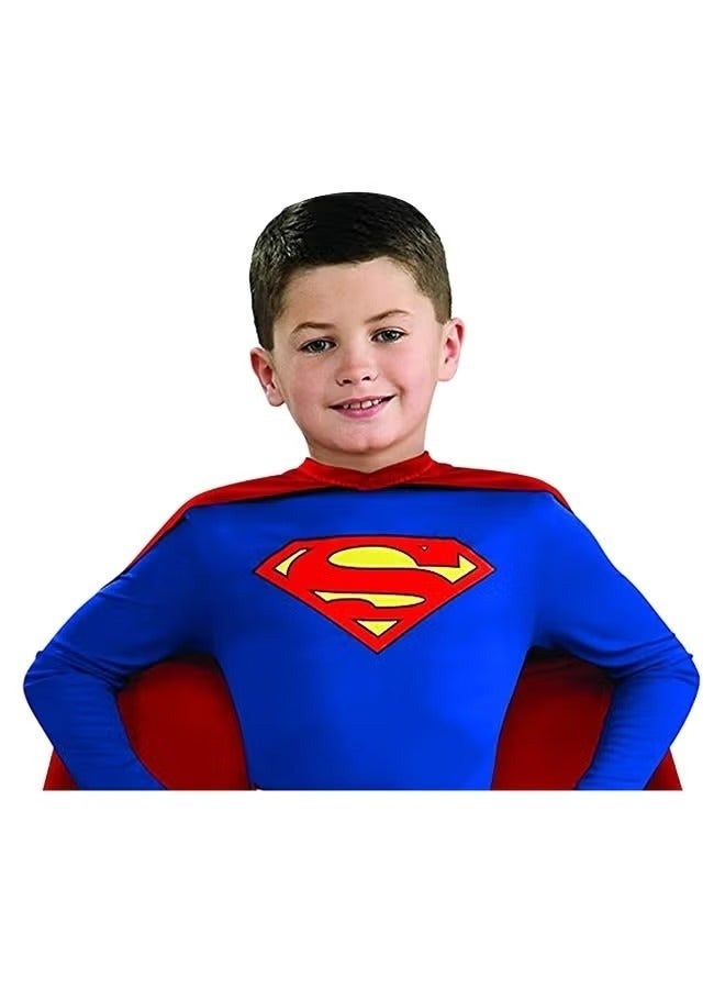 زي سوبرمان للأطفال - زي بطل خارق لحفلة موضوعية - زي لعب الأدوار