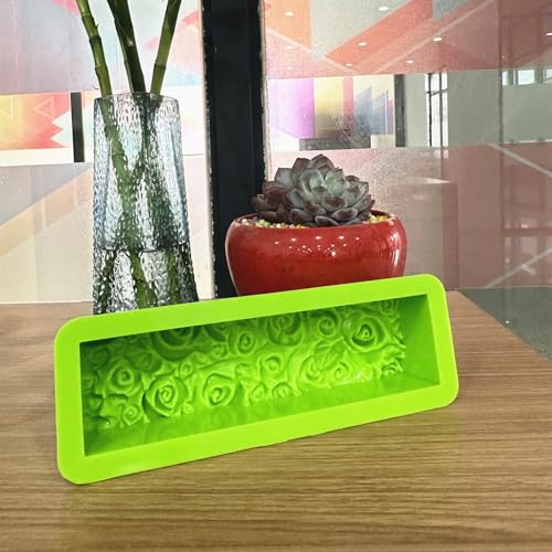 DD-life 2 Pcs Flexible Rectangular Rose Soap Silicone Mold Flowers Craft Art Silicone Soap Mold Candle Making for Homemad Soap Crafts - Image 5