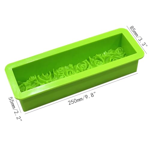 DD-life 2 Pcs Flexible Rectangular Rose Soap Silicone Mold Flowers Craft Art Silicone Soap Mold Candle Making for Homemad Soap Crafts - Image 2