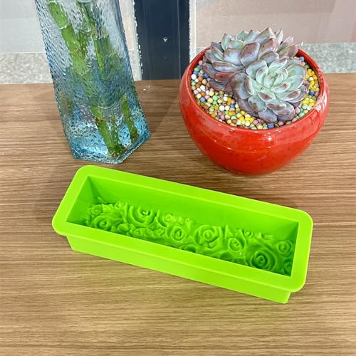 DD-life 2 Pcs Flexible Rectangular Rose Soap Silicone Mold Flowers Craft Art Silicone Soap Mold Candle Making for Homemad Soap Crafts - Image 4