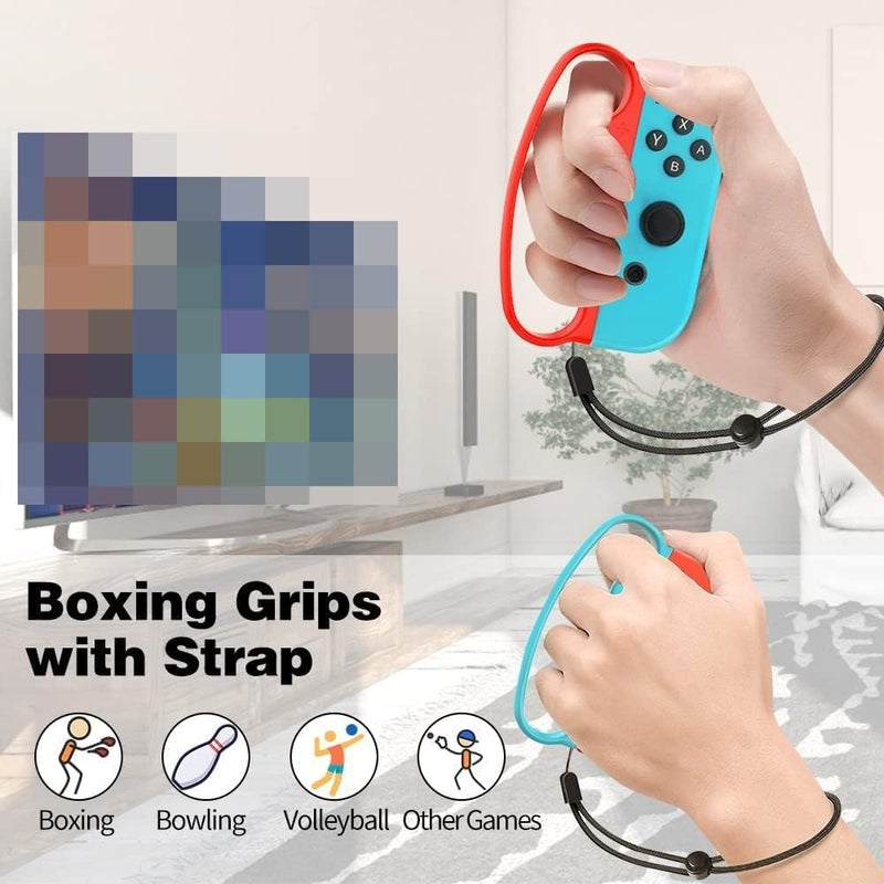 MAKINGTEC 14 in 1 Switch Sport Games Accessories Bundle for Nintendo Switch Games, Including Tennis Rackets Swords Golf Clubs Grips Boxing Grips Leg and Wrist Straps - Image 3